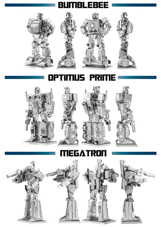 Illustration for article titled Transform a Thin Metal Sheet Into Optimus Prime, Bumblebee, or Megatron